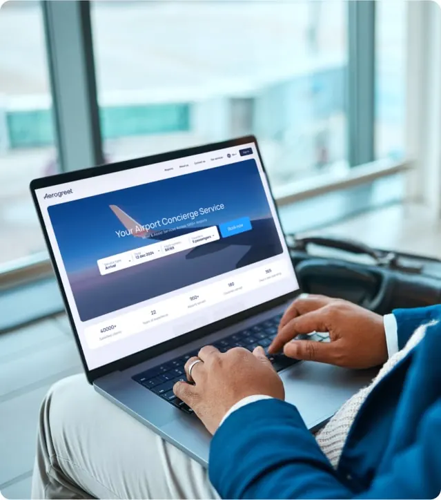 Aerogreet airport concierge booking process